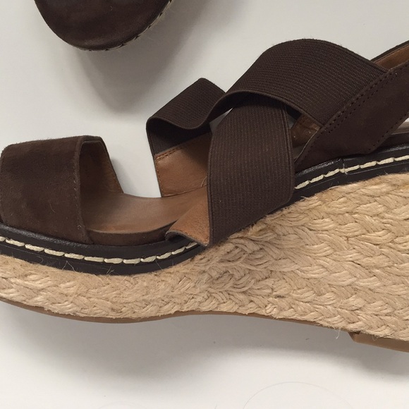 Franco Sarto brown wedge with rope heel - Picture 3 of 5